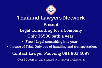 Company Legal Consultant 36,500 baht a year